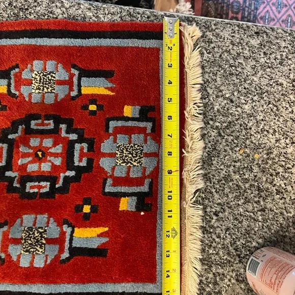 Turkish Style Red and Gray Rug - Picture 6 of 9